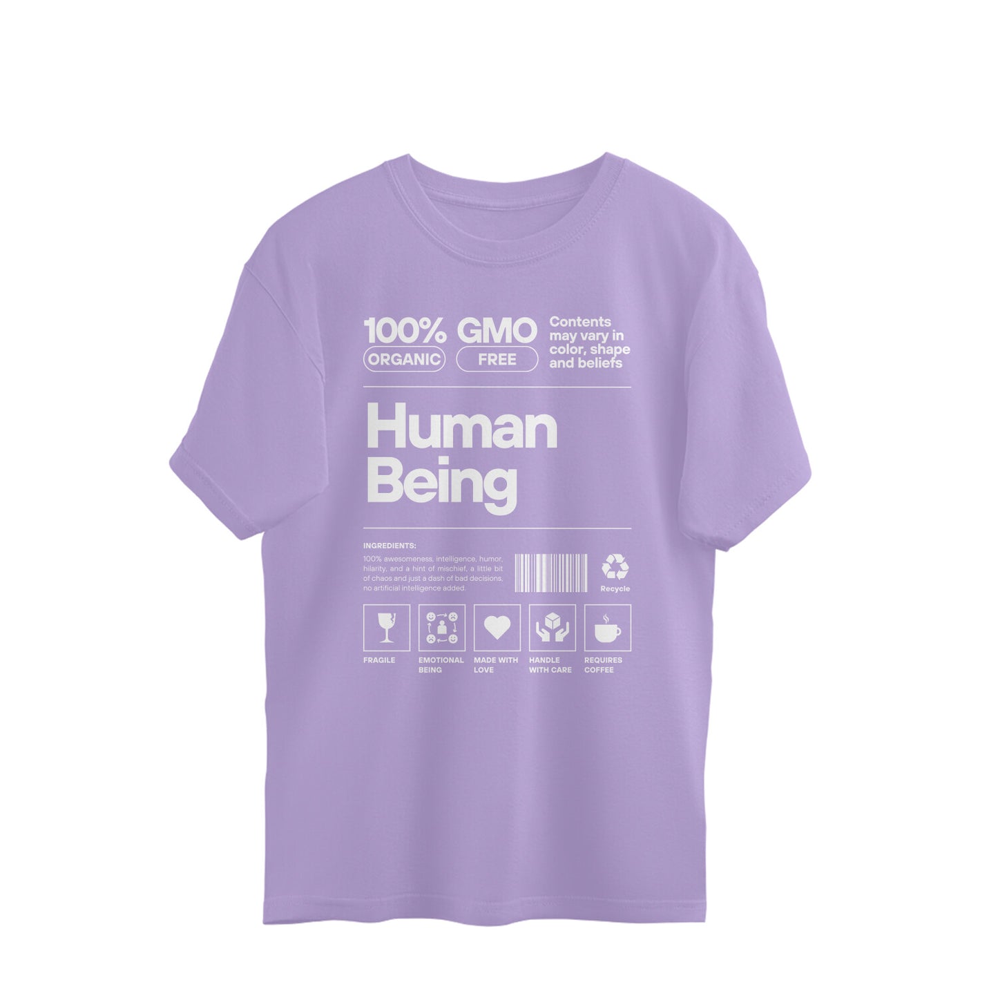 100% "Human Being" Oversized Men's T-Shirt