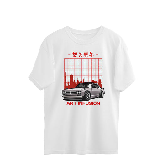 "Tokyo Car" Men's Oversized T-Shirt