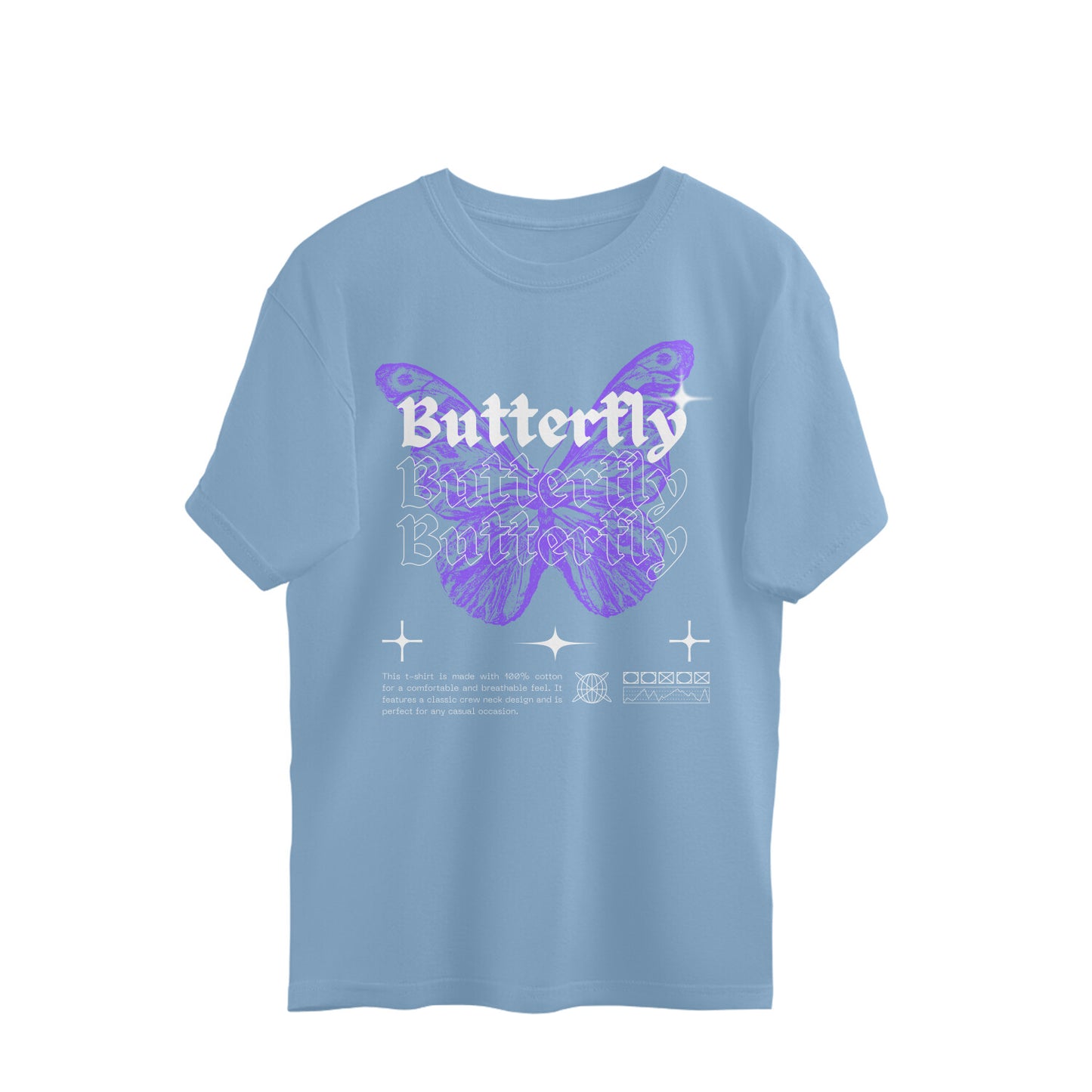 Butterfly Men's Oversized T-Shirt